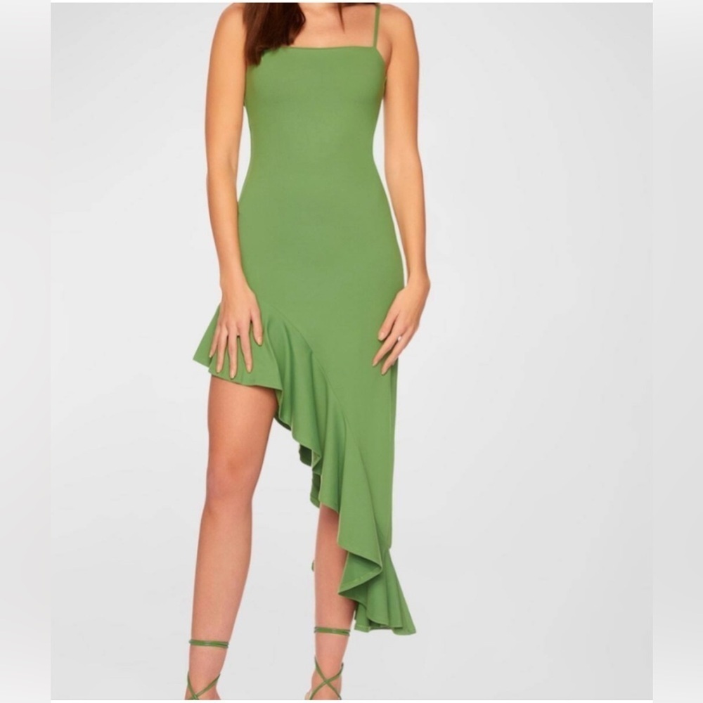 Susana Monaco Asymmetrical Dress in Green